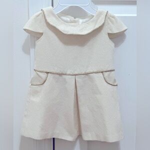 Janie and Jack Girls Gold dress size 6-12 month